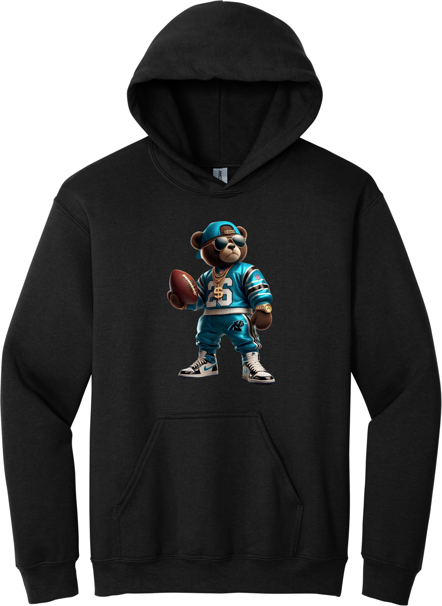 Big Flex Bear Hoodie panthers